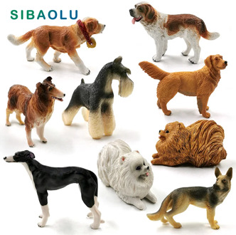 New Pomeranian Whippet Schnauzer Wolf Dog figurine Animal model home decor miniature fairy garden decoration accessories modern