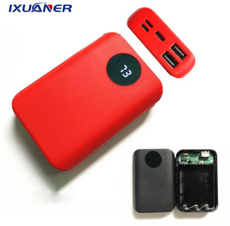 New Portable Dual USB DIY Powerbank Case 3x18650 Battery Charging Digital Display Power Bank Shell Kit External Charger 10000mAh