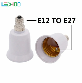 NEW Premium White E12 To E27 Base LED Light Bulb Lamp Adapter Converter Screw Socket