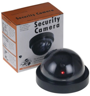 New Product Dome Simulation Burglar Alarm Camera Fake Camera Dummy Monitor With Red Strobe Light