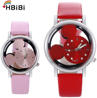 New product launch children's watch Transparent hollow cute minnie dial kids watches girls boys clock quartz child watch
