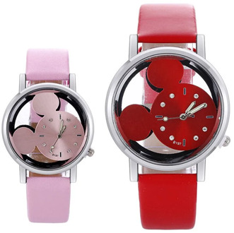 New product launch children's watch Transparent hollow cute minnie dial kids watches girls boys clock quartz child watch