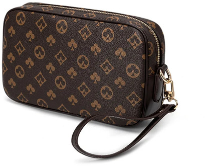 New PU Leather Wristlet Clutch Bag Men Handbag Men's Cell Phone Pouch Wrist Strap Envelope Wallet Bags Business Style Unisex