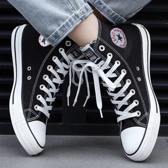 New Rainbow Bottom Casual Shoes Woman High Top Cavans Sneakers 2020 Spring Female Casual Shoes White Canvas Sneakers Oman 35-40