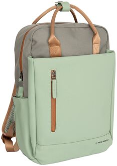 New Rebels Ferron Laptop Rugzak - 13" laptopvak - saliegroen - H 39 x B 26 x D 10 cm