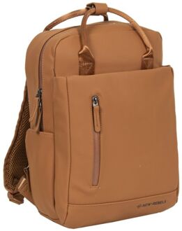New Rebels Harper Laptop Backpack 13.3" cognac - H 38 x B 28 x D 8 cm