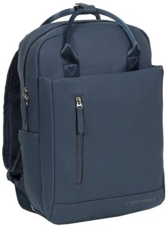 New Rebels Harper Laptop Backpack 13.3" navy Blauw - H 38 x B 28 x D 8 cm