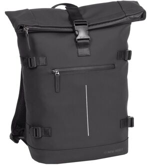 New Rebels William Laptop Rugzak - 15.6" laptopvak - zwart - H 53 x B 28 x D 13 cm