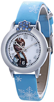 New relojes Cartoon Children Watch Princess Watches Fashion Kids Cute Leather quartz Watch Girl relogio feminino