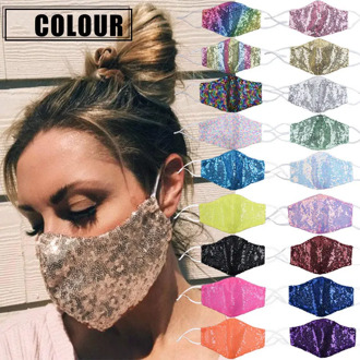New Reusable Glitter Rhinestone Sequin Mask for Women Face Fashion Leopard Crystal Mask Masquerade Costume Party Face Jewelry
