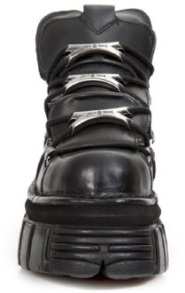 New Rock 106-S29 TORENSCHOENEN metalen zwart lederen biker punk gotische laarzen - EU 39