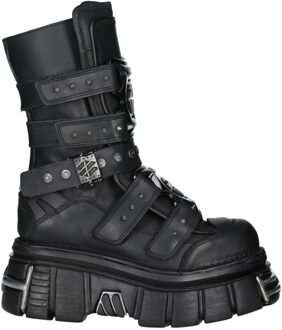 New Rock Goth Platform leren laarzen-M-MET422-S1 Zwart - EU 36