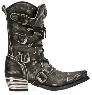 New Rock grijze Dallas leren laarzen voor heren - M.7993-S3 Grijs - EU 43