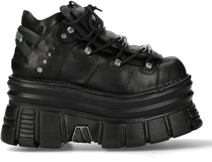 New Rock M-106-C178 Zwarte Toren Gothic Punk Chunky Enkellaarsjes