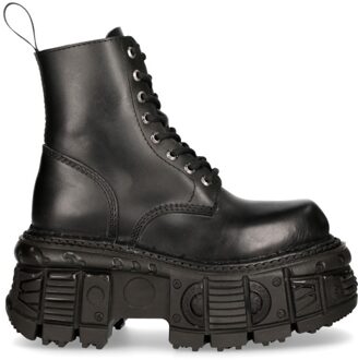 New Rock unisex militaire techno-platformlaarzen - M-MILI084N-S5 Zwart - EU 39