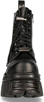 New Rock zwart lederen gevechtstorenlaarzen - M-NEWMILI083-S21 - EU 40