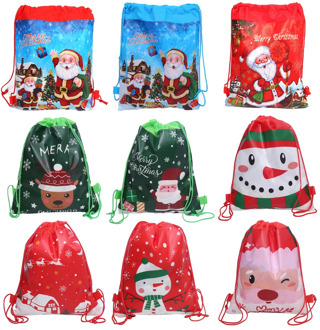 New Santa Claus Drawstring Big Backpack Kids New Year Banquet Stockings Gifts Holders Bag Christmas Gift Candy Bag Storage bag