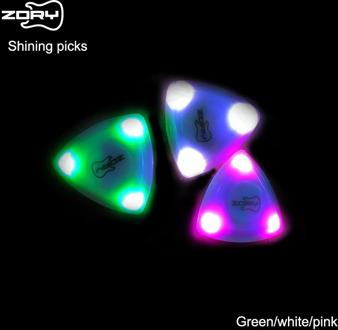 New Shining Patent Design Zory Picks Non-slip Guitar Picks Jazz Plectrum For Electric Acoustic Guitar Bass Folk Color Bling Pick