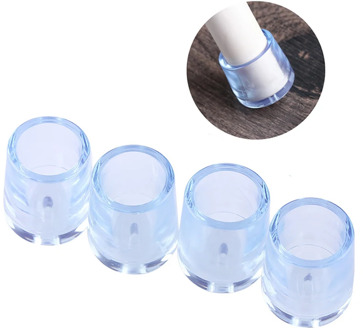 New SiliconeTransparent Chair Leg Caps Feet Pads Furniture Table Covers Socks Floor Protectors Round BottomNon-Slip Cups4pcs/set