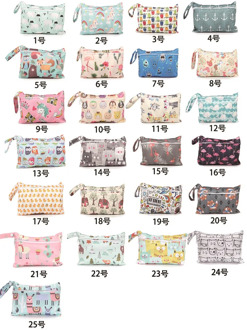 NEW Size: 15*22.5CM Wetbags Washable Reusable Cloth diaper Nappies Bags Waterproof Swim Sport Travel Carry bag