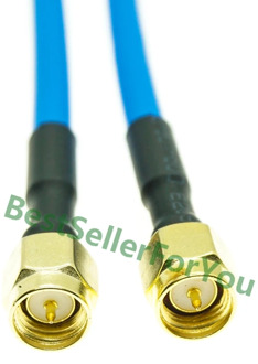 New SMA Connector Male To SMA Connector Male Plug Straight RF Coax Pigtail Semi-rigid Cable RG402 Blue