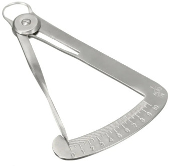 New Stainless Steel Autoclavable Caliper Dental Surgical Dentist Lab Dental Ruler 0 to 10mm Scale Surgical Ruler Measuring Tools