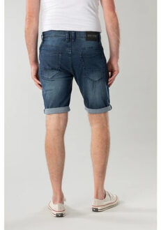 New-Star Korte spijkerbroek jv stone used Blauw