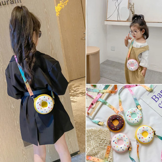 New Style Silica Gel Kids Shoulder Bags 2020 Korean Fashion Cute Small Round Zipper Bags Baby Girls Messenger Crossbody Bags