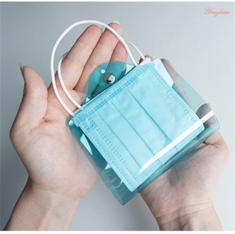 New Transparent PVC Mask Storage Bag Dust Proof for Cute Cartoon Mask Holder Masks Clip Protect Bag For Mask Cover Bag