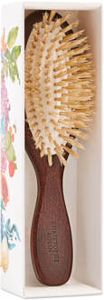 New Travel Hairbrush with Natural Boar-Bristle and Wood