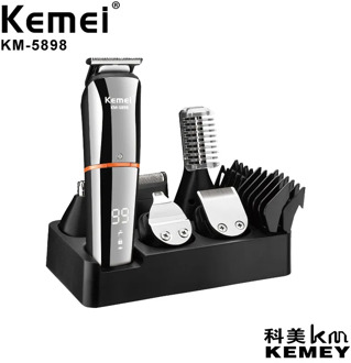 New Washable Kemei 6in1 Hair Clipper Cordless electric trimmer machine cut hair rechargeable trimer nose hair trimmer shaver 3