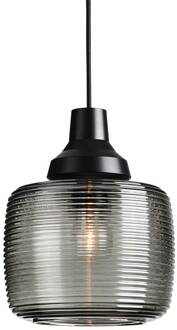 New Wave Stripe hanglamp, rookgrijs rookgrijs, zwart