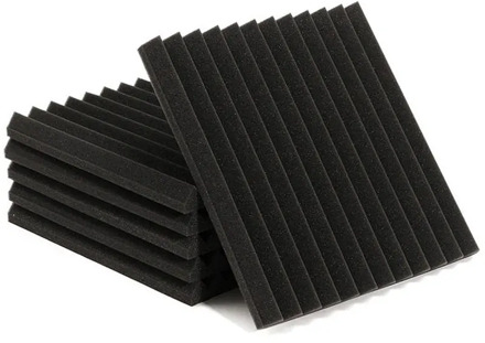 New Wedge Acoustic Foam With Adhesive Tape 8 Pcs Soundproof Panels,Silencing Sponge