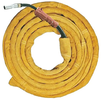 NEW Welding Torch Cable Cover Waterproof Flame Resistant Leather Stitched Protective Sleeve
