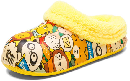 New Winter Short Plush Warm Soft Cotton Home Kids Sandals Mules Clogs Baby Boys Girls Flat Toddler Slippers Children Shoes