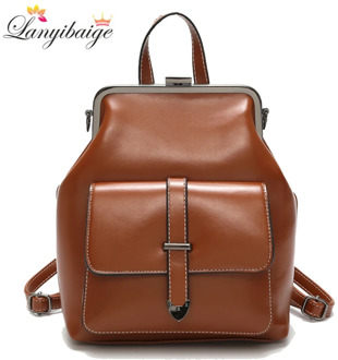 New women backpack high quality leather backpack fashion travel backpack shoulder bags school bags back pack mochila feminina