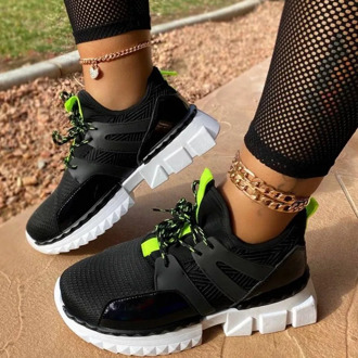 New Women Casual Shoes Breathable Tenis Shoes Woman Lace Up Female Mesh Comfortable Platform Shoes Women Zapatos Mujer Sneakers