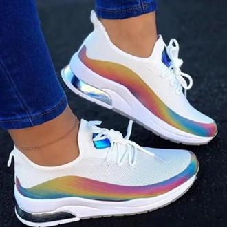 New Women Colorful Cool Sneaker Ladies Lace Up Vulcanized Shoes Casual Female Flat Comfort Walking Shoes Woman Tenis Feminino