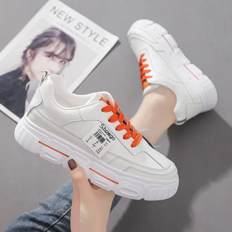 New Women Platform Shoes Fashion Sneakers Spring Autumn Woman Flats Shoes Ladies White Shoes Casual Low Cut Student Trainers