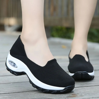 New Women's Casual Shoes Fashion Women Mesh Casual Shoe Thick Bottom Rocking Shoe Student Working Sneaker Large Size Shoes