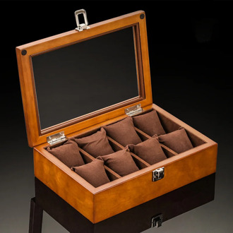 New Wood Watch Display Box Organizer Black Top Watch Wooden Case Fashion Watch Storage Packing Gift Boxes Jewelry Case