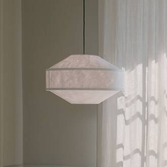 New Works hanglamp Kite, Ø 55 cm, wit, 3-lamps, fleece