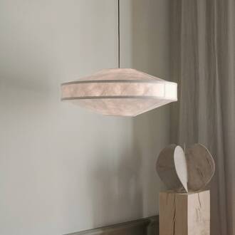 New Works hanglamp Kite, Ø 75 cm, wit, 3-lamps, fleece