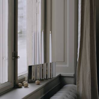 New Works Kandelaar Ripply, breedte 33 cm, roestvrij staal