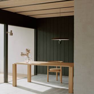 New Works LED hanglamp Kantarell, Ø 55 cm, zwart zwart, wit