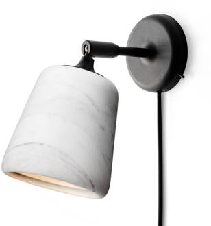 New Works Material New Edition wandlamp, marmer zwart, wit-grijs