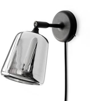 New Works Material New Edition wandlamp, staal zwart, chroom