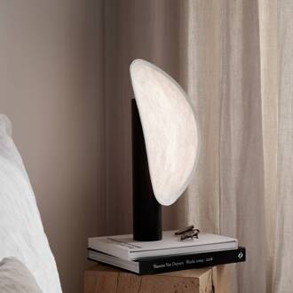 New Works Tense tafellamp, oplaadbaar, wit/zwart wit. zwart