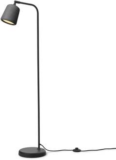 New Works vloerlamp Materiaal, donkergrijs, beton, hoogte 125 cm donkergrijs, zwart
