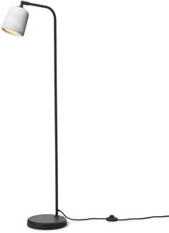 New Works vloerlamp Materiaal, wit, marmer, hoogte 125 cm wit gemarmerd, zwart